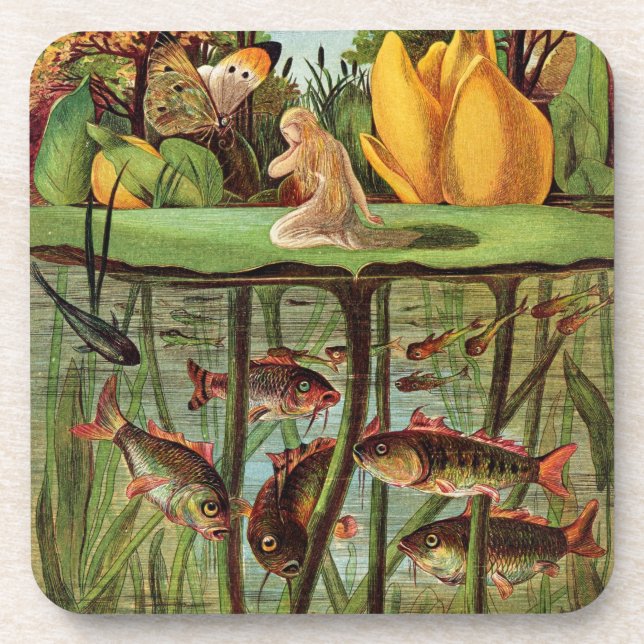 Posavasos Tommelise muy solitario en la hoja del lirio de (Frente)