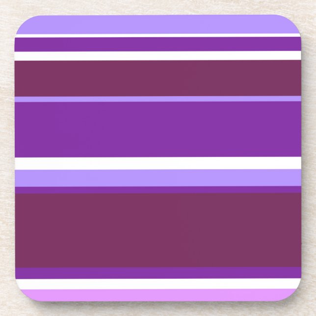 Posavasos Tonos de rayas violetas (Frente)