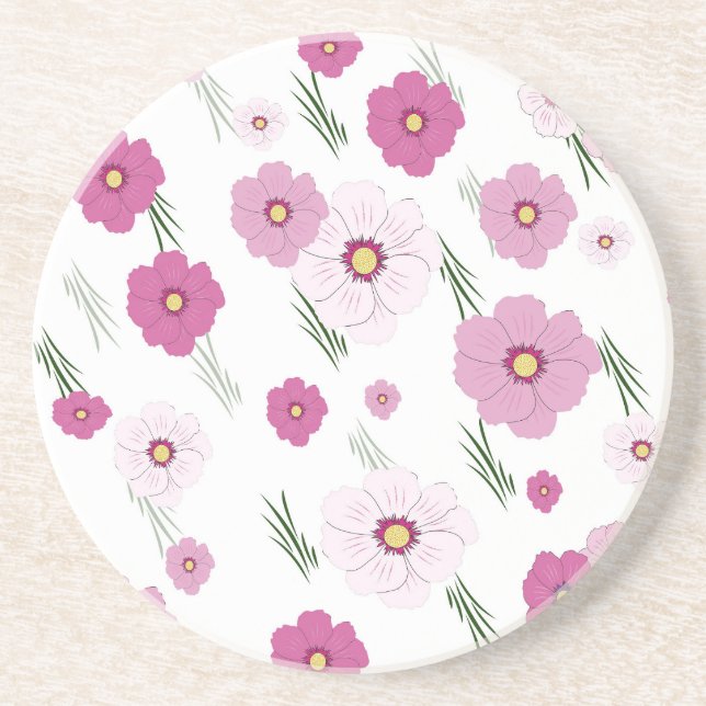 Posavasos tonos de rosa florecer (Frente)