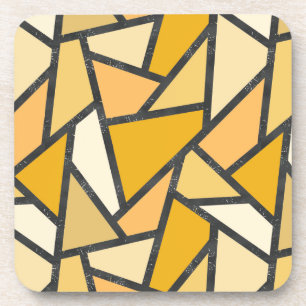 Posavasos Tonos de vidrio manchado amarillo