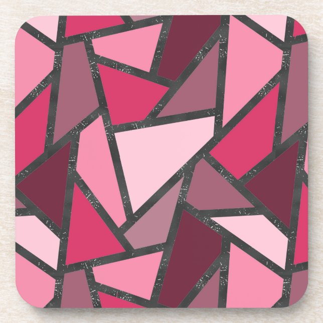 Posavasos Tonos de vidrio tintado rosa (Frente)