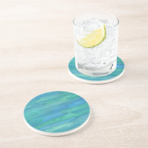 Posavasos Tonos terrestres azules y verdes