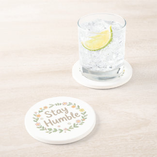 Posavasos Tonos terrosos humildes sobre blanco