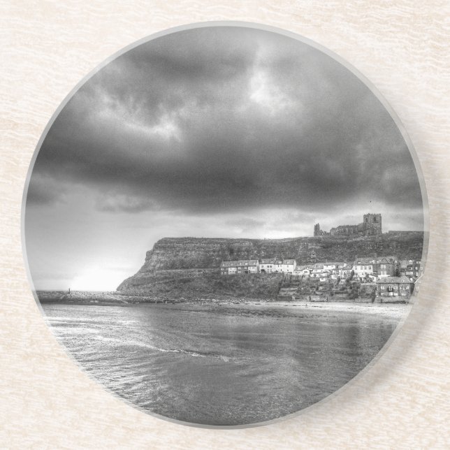 Posavasos Tormenta arrebatadora de Monchrome sobre la abadía (Frente)