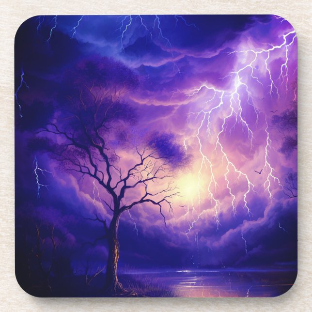 Posavasos Tormenta relámpago (Frente)