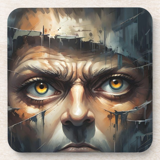 POSAVASOS TORN FACE MAN EYES (Frente)