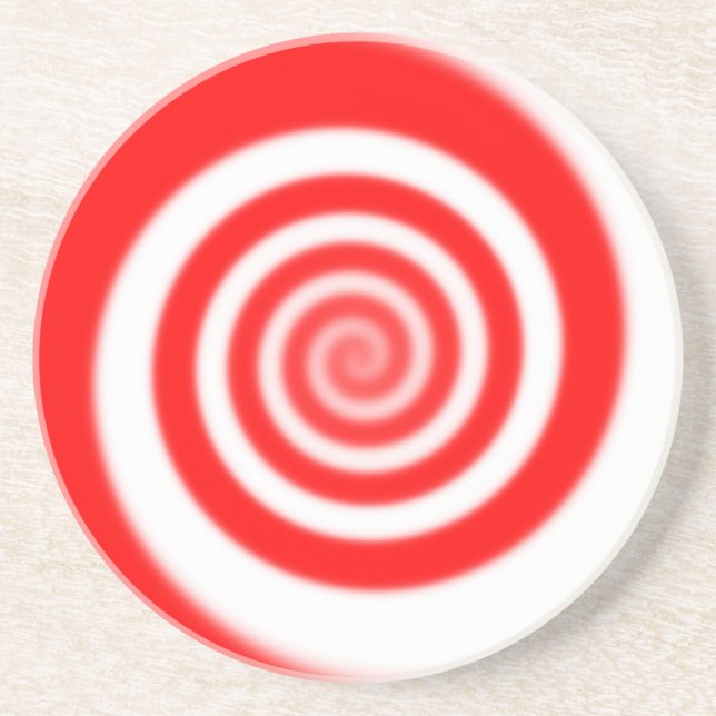 Posavasos Tornillo de pimentón rojo y blanco (Frente)
