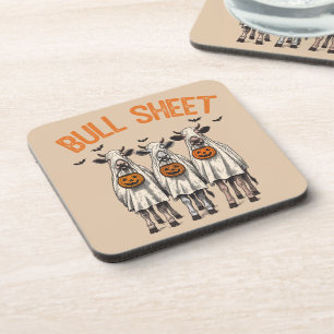 Posavasos Toro Divertido Hoja Vintage Halloween