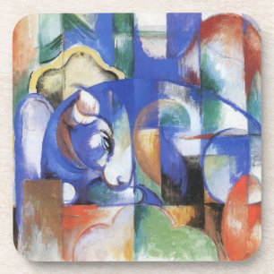 Posavasos Toro Mentiroso de Franz Marc, Arte Cubista Antiguo