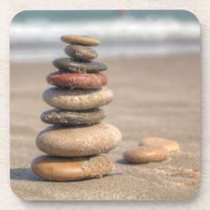 Posavasos Torre de piedra en la playa