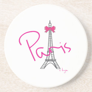 Posavasos Torre Eiffel de París con arco rosa
