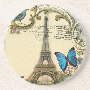 Posavasos torre Eiffel de París de los remolinos del azul