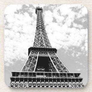 Posavasos Torre Eiffel de París en blanco y negro