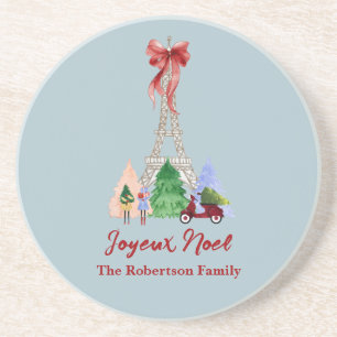 Posavasos Torre Eiffel de París Navidad Personalizada