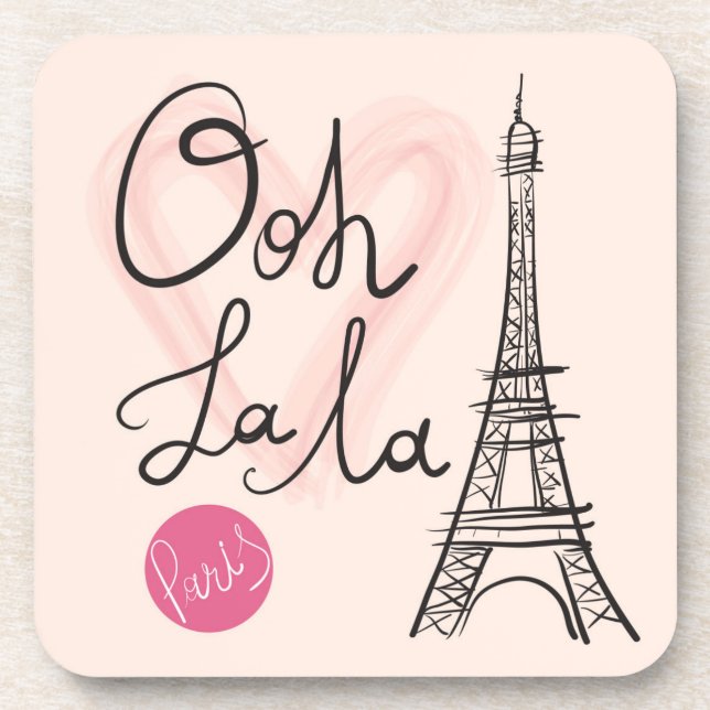 Posavasos Torre Eiffel dibujada mano (Frente)