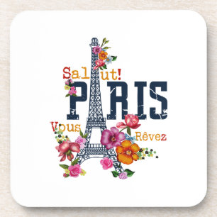 Posavasos Torre Eiffel Paris Shirt Salut Flowt Paris Fra