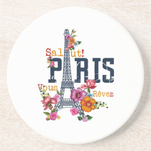 Posavasos Torre Eiffel Paris Shirt Salut Flowt Paris Fra