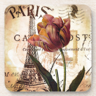 Posavasos Torre Eiffel y tulipán
