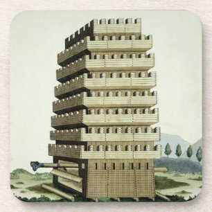 Posavasos Torre movible con galerías externas y un additio