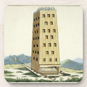 Posavasos Torre movible, diseñada después de la torre de