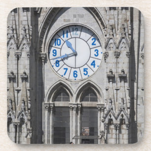 Posavasos Torres del reloj en la Basílica Nacional, Ecuador