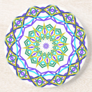 Posavasos Torsión verde abstracta de la flor