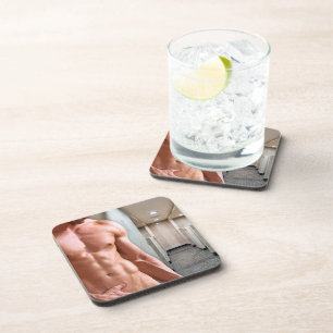 Posavasos Torso masculino musculoso sin camiseta de Slippery