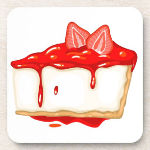 Posavasos Torta de queso de fresa deliciosa