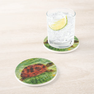 Posavasos Tortuga de arte animal reptil