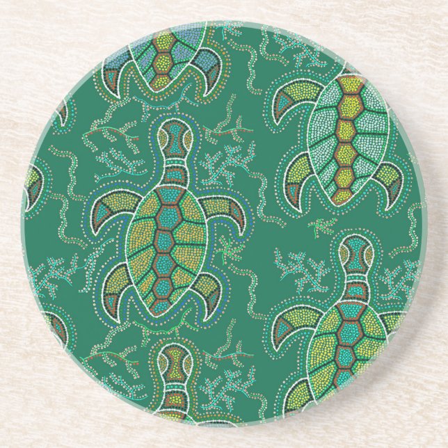 Posavasos Tortuga del Caribe (Frente)