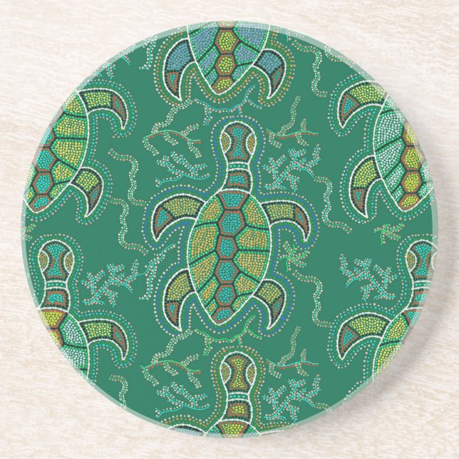 Posavasos Tortuga del Caribe (Frente)