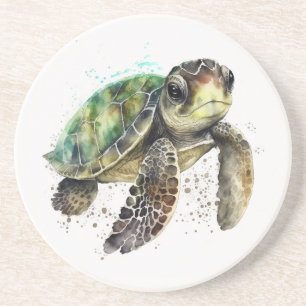 Posavasos Tortuga en la montaña rusa de arenisca acuática
