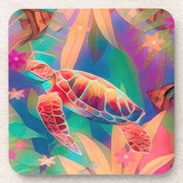 Posavasos Tortuga marina y pez ángel