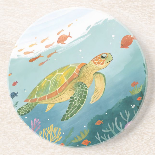 Posavasos Tortuga pintada (Frente)