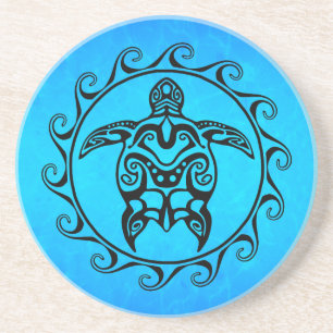 Posavasos Tortuga tribal negra