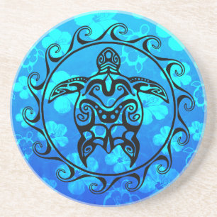 Posavasos Tortuga tribal negra