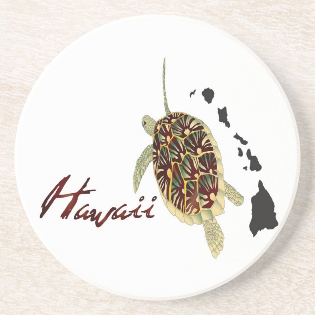 Posavasos Tortuga verde hawaiana (Frente)