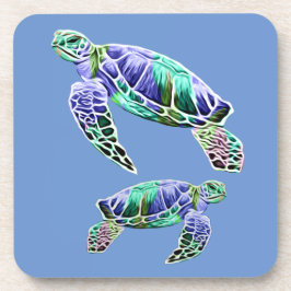 Posavasos Tortugas Marinas Azul Verde