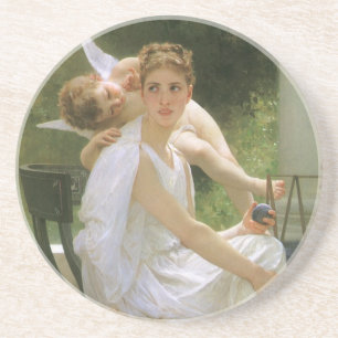 Posavasos Trabajo interrumpido por Bouguereau, retrato de án