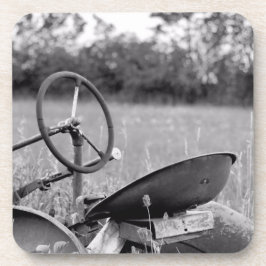 Posavasos Tractor antiguo en grano largo