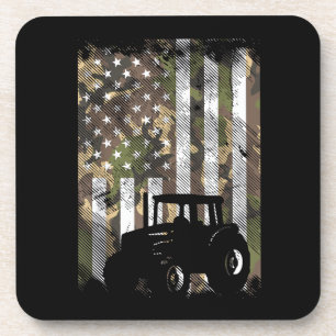Posavasos Tractor de bandera de camuflaje Camión agrícola vi