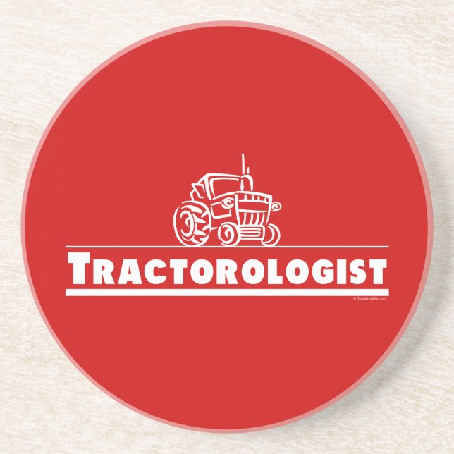 Posavasos Tractor Rojo, Tractorólogo (Frente)