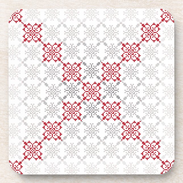 Posavasos Traditional Latvian SUN sign geometric pattern II (Frente)