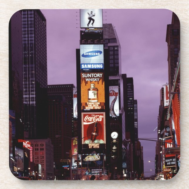 Posavasos Tráfico de New York Times Square por la noche (Frente)