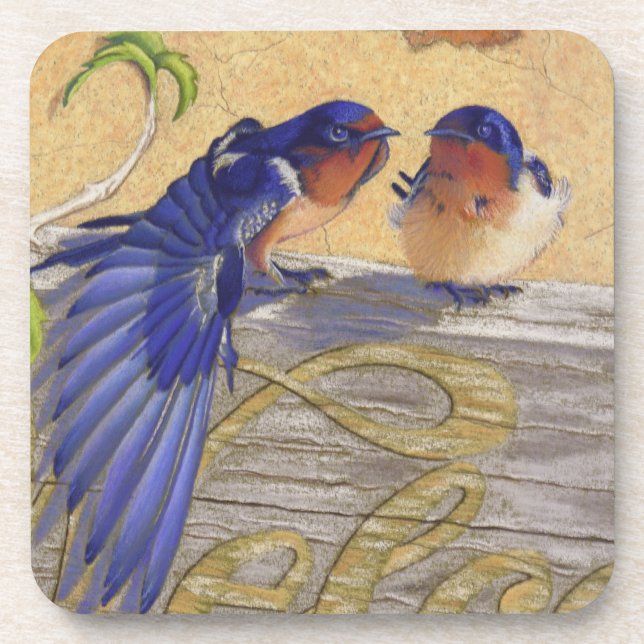 Posavasos Tragos de granero, Bluebirds (Frente)