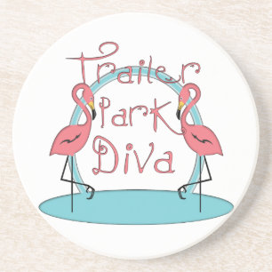 Posavasos Trailer Park Diva Flamingo Coaster
