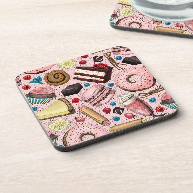 Posavasos Trajes dulces en rosa (Lado Izquierdo)