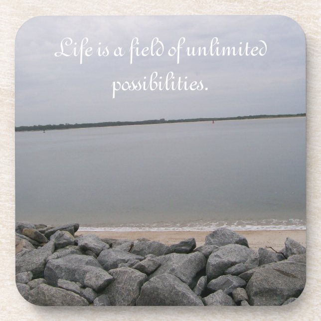 Posavasos Tranquilidad de las cimas de playa (Frente)