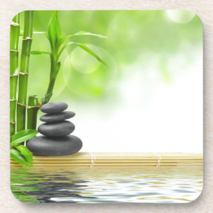 Posavasos Tranquilidad zen jardín de agua sanando amor