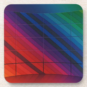 Posavasos Transición multicolor con cuadrícula